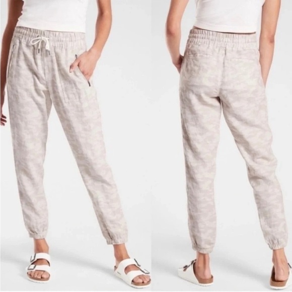 Athleta Pants - ATHLETA CABO LINEN JOGGER PANTS SIZE 16